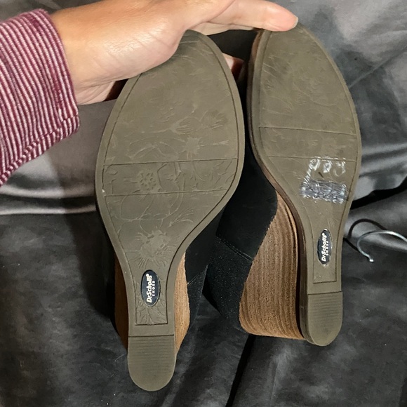 Clarks Classic Black Leather wedge boots - Picture 8 of 8